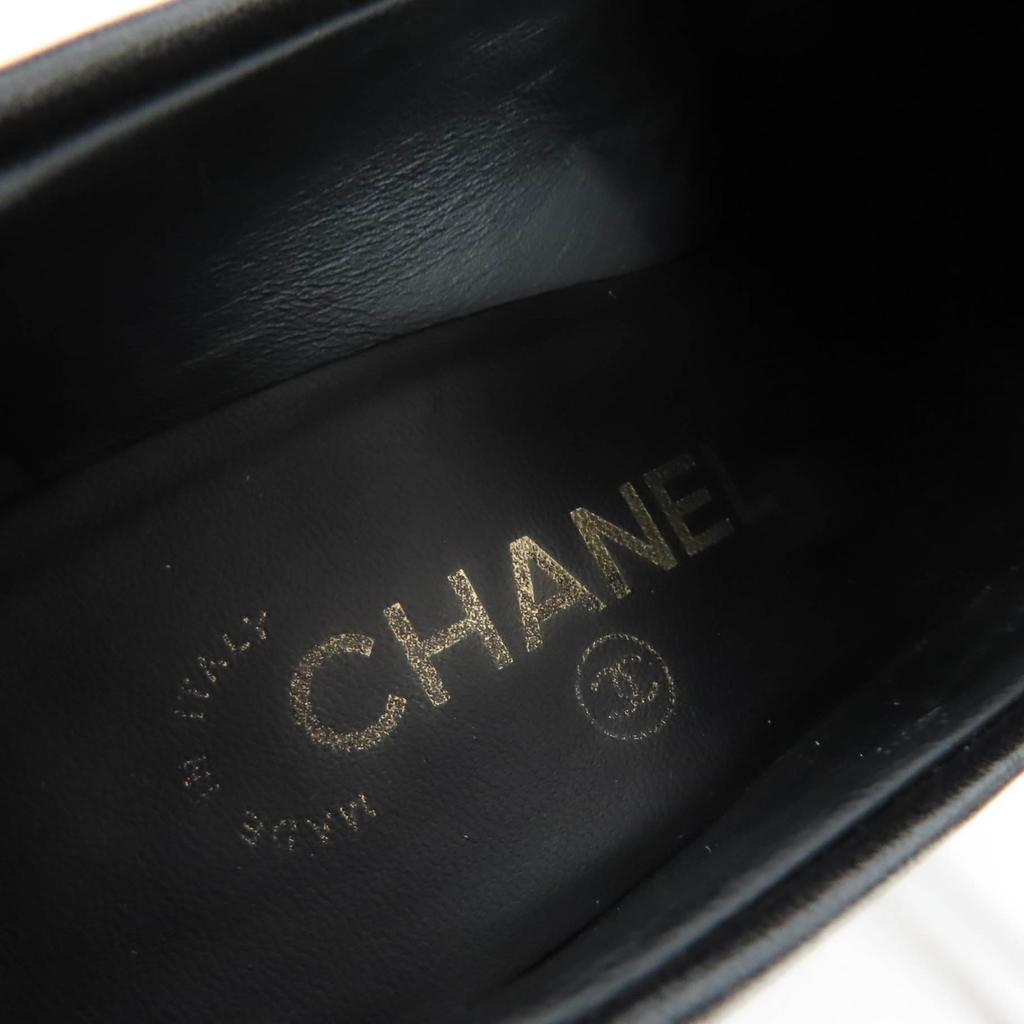 Great CHANEL loafers COCO Mark leather black leather Women 36 22B G39320 Used