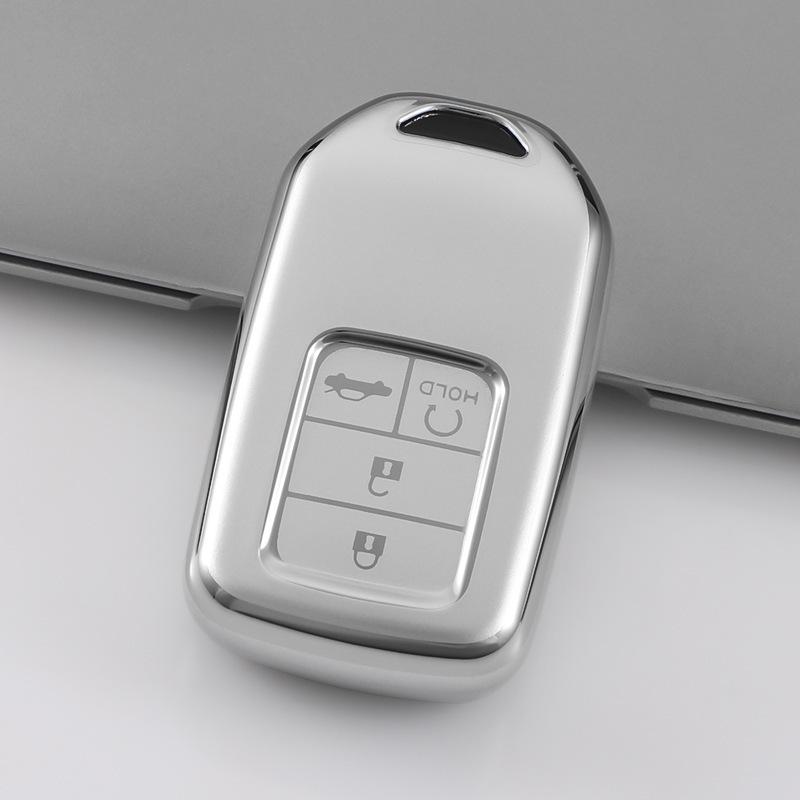 Honda Car Key Case for CRV, Civic, Accord, Xingge, Haoying & Fit - Quicksand Silver