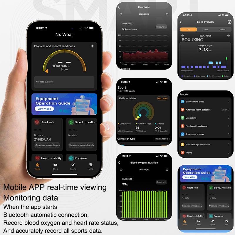 New Fitness Tracker Smart Bracelet Men Women Health Monitoring IPX8 Waterproof Smart Watch Heart Rate Sleep Monitor Smart Band