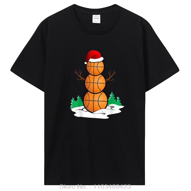 Basketball Snowman Balls Christmas Pajama Gifts Unisex Boys Kid T-Shirt Unisex Cotton Tshirt Clothing Oversized Graphic T Shirt
