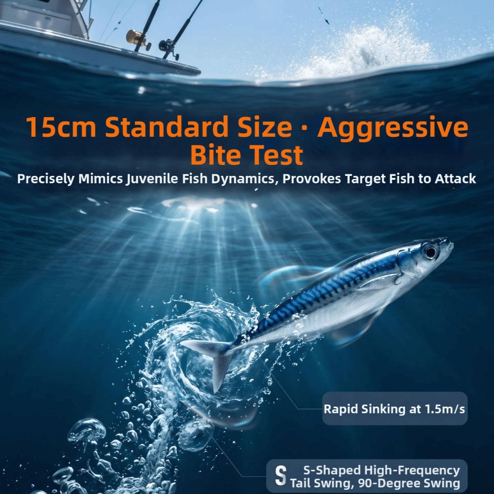 3pcs 3D Simulation Flying Fish Lures PVC Material Luminous Fishing Lures Sea Fishing