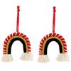 Nordic Woven Glitter Rainbow Pendant Cartoon Boho Tassels Tapestry  Holiday Decor