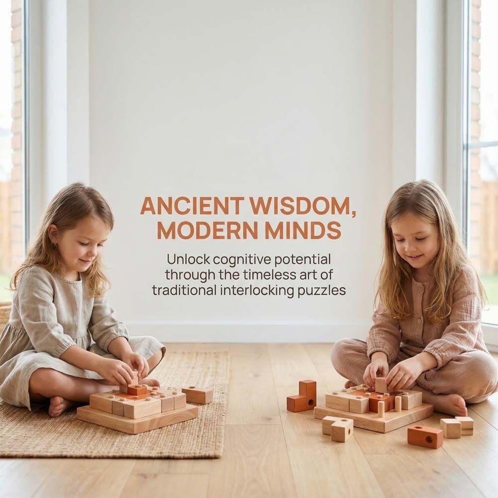 3D Geometric Puzzle Game Assembling 3D Wooden Puzzles IQ Puzzle Mind Brain Teaser  Kids Gifts