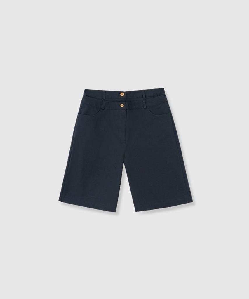 Nihi Double Belt Half Shorts (Navy)