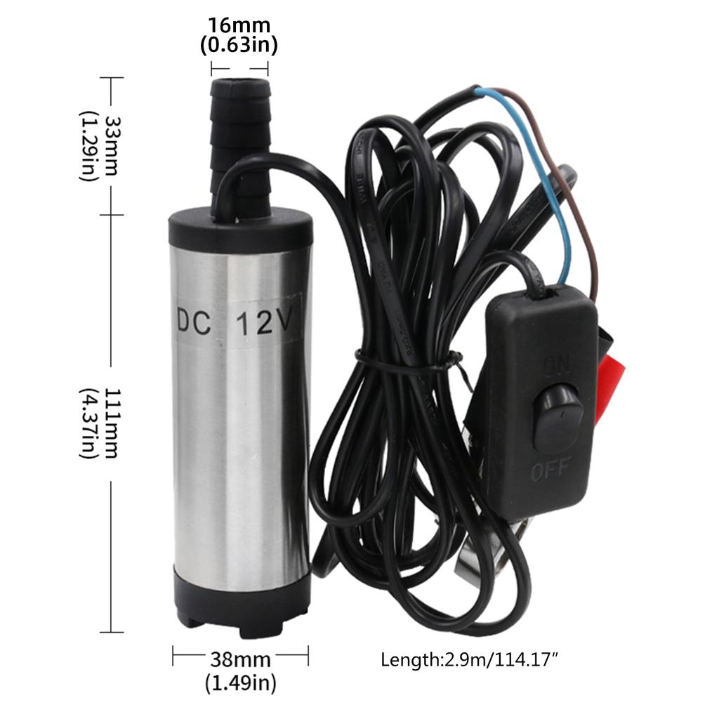 DC12V Elektrische Tauchkraftstoff-Transferpumpe für Dieselöl-Wasser-Kraftstoff-Transferpumpe, tragbar für Wasserpumpe