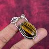 Tigerauge & Morganit Anhänger, 925 Massiv Sterlingsilber Schmuck, Edelsteinanhänger, Geschenk für Sie Handgefertigt Schöner Schmuck