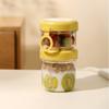 Transparent Breakfast Cup 2 Layer Oatmeal Cup Portable Food Storage Container  Office