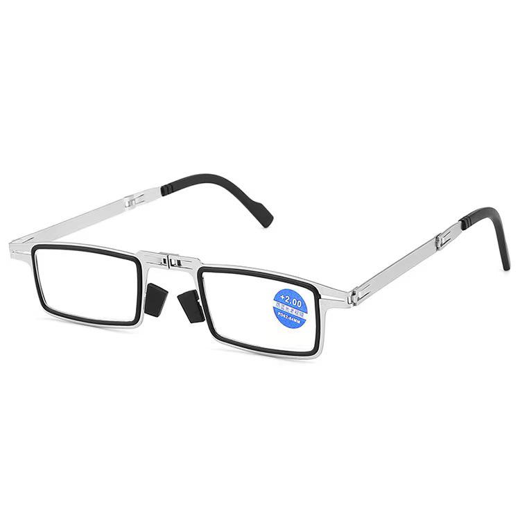 

Ultra-Light Steel Folding Reading Glasses: HD, Anti-Blue Light, Presbyopia, Portable Mobile Phone Holder 200°