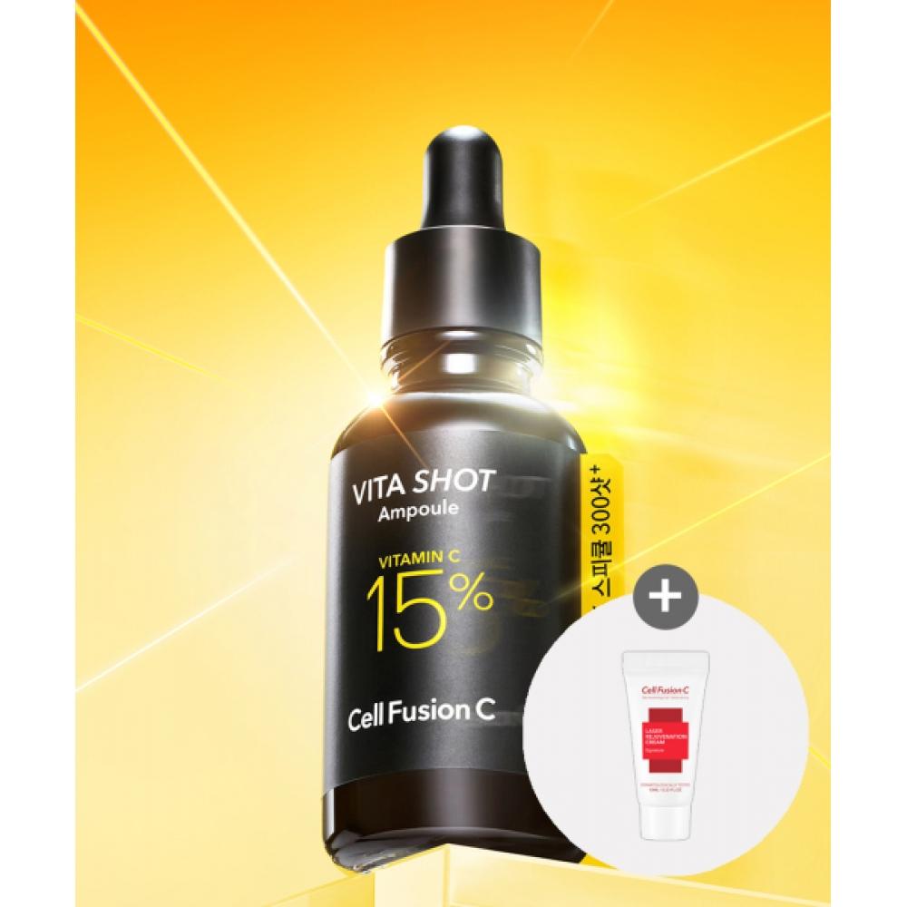 Cell Fusion C Toning C Vita Shot Ampoule 20g + [free] Laser Cream 10ml [Double] 20g + 20g