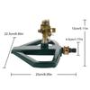 360 Degree Adjustable Circular Sprinkler Zinc Alloy Impulse Sprinkler Heavy Duty with Metal Base for Large Area Lawn Yard Garden