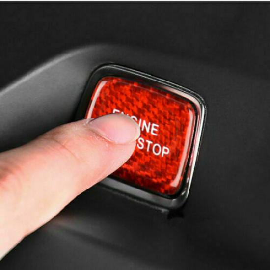 For Chevrolet Camaro Luxury Carbon Fiber Engine Start Button Cover Stickers Kit