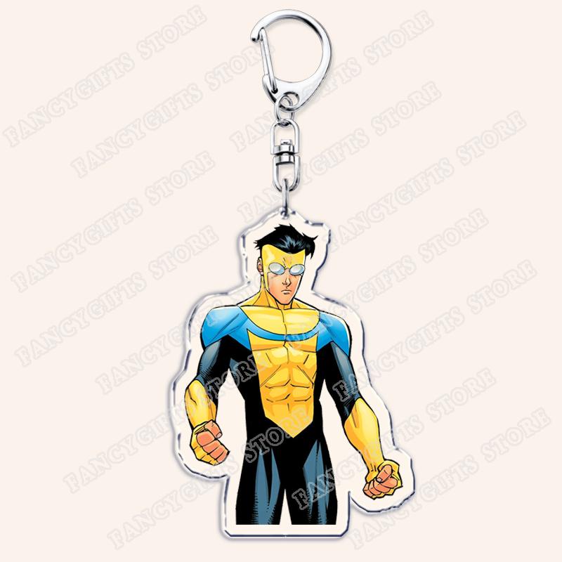 

Popular Adult Animated Superhero Invincible Keychains for Accessories Bag Omni Man Keyrings Jewelry Gamer Fans Friends Gifts
