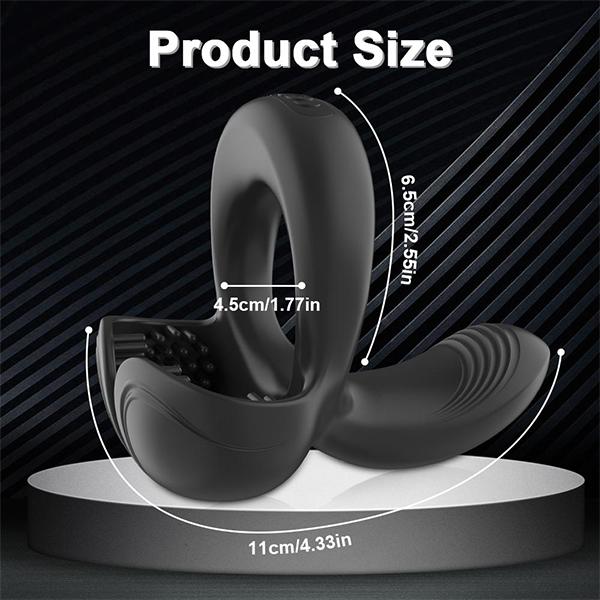 Powerful Vibrator for Men 3 Motors Ejaculation Delay Testicles Perineum Stimulator Cock Ring Sex Toy for Couples Game