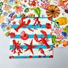 20pcs Colorful Underwater Creatures Pattern Disposable Printed Tissue, Seaside Seafood Themed Dining Table, Party Napkins