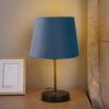 Fabric Lampshade E27 E14 Velvet Conical Decorative Lamp Replacement Shade for Table Bedside Floor Lamp Blue