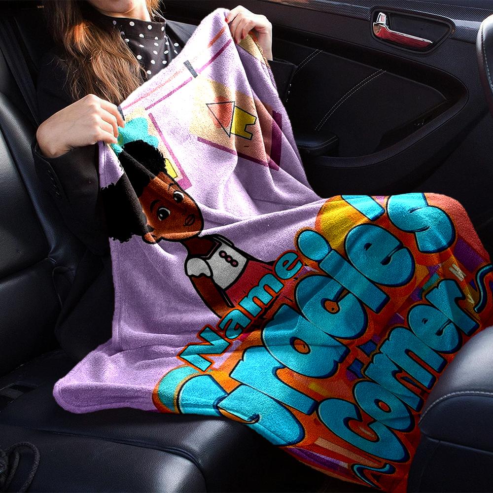 Custom Name Gracie's Corner Theme Printed Blanket - Perfect for Couch, Bed, Travel & Outdoor Use | Machine Washable, Cozy & Durable.