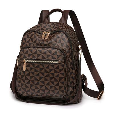 Rucksack Mode Damen neuer Rucksack Retro bedruckte Buchstaben große Kapazität Reise Drei-Zweck-Rucksack Damen
