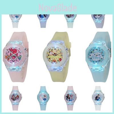 Popular Cartoon Led Silicone Kids Watch Girls' Night Light Glow Watch Wholesale