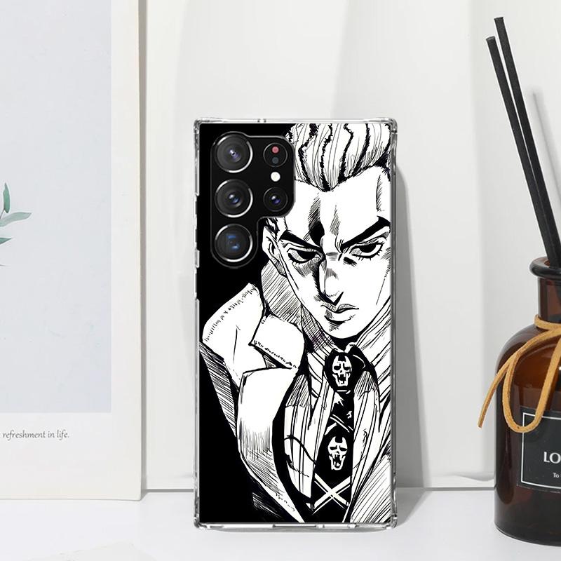JoJo Kira Yoshikage Killer Queen Phone Case For Samsung Galaxy S26 S25 Edge S24 FE S23 S22 Ultra S21 Plus S20 + Art Fundas Back