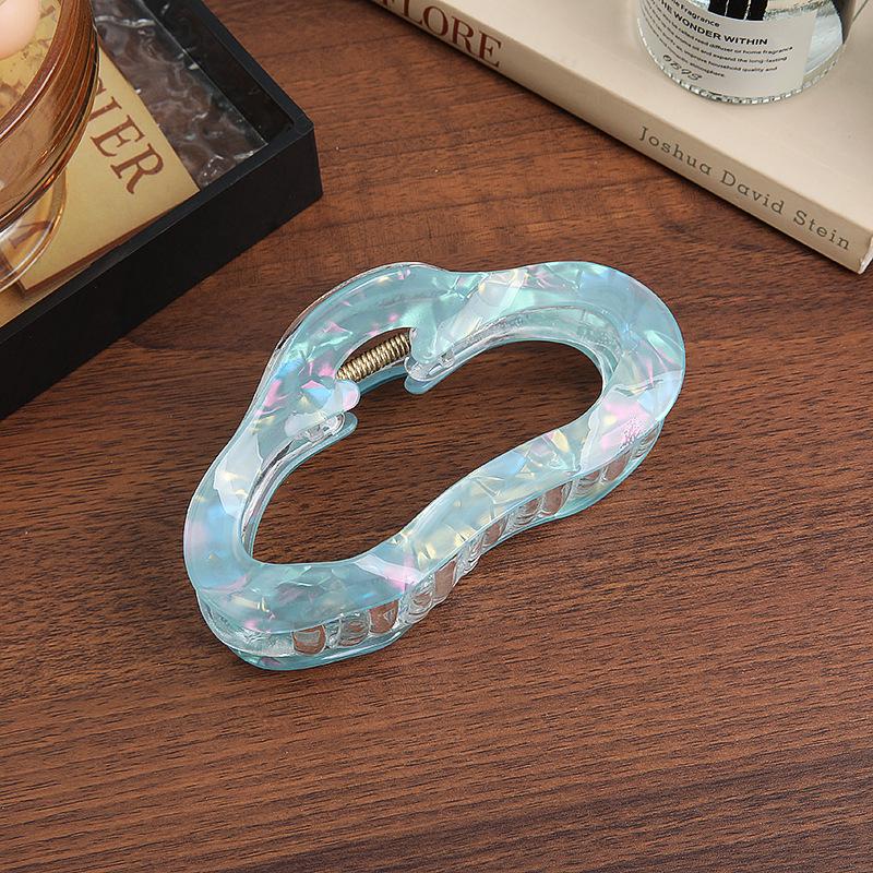 Simple Cloud~ Grab Clip High-End Temperament Hairpin Temperament Back Head Plate Hairpin Sweet Hollow Hair Grab Accessories