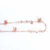 Exquisite Russian Purple Gold Star Anklet, Simple Rose Gold-Plated Bead Hollow Fashion Anklet Jewelry