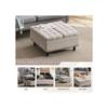Storage Bench - MUVOE - Lift-top Bench - Soft Fabric - Beige - 1-seater