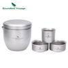 Titanium Tea Infuser Cup With Double Wall Insulation Portable Gaiwan Set Outdoor Camping Travel