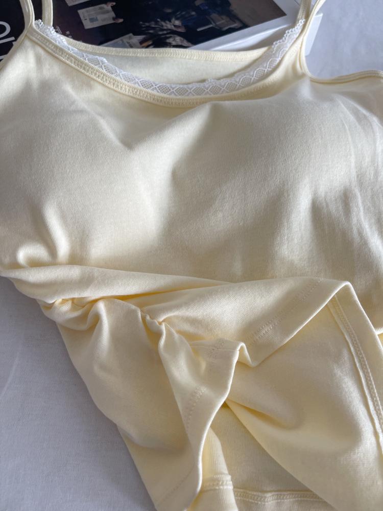 Women's Camisole with Built-in Bra, Stylish Base Layer Top, Beautiful Back Design, All-in-One Sleeveless Summer Wear #7016