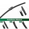 GREATROAD Wiper LHD&RHD Front & Rear Wiper Blades Set For Range Rover L322 Vogue HSE 2002 - 2012 Windshield Windscreen Window
