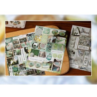 Libro de Pegatinas Troqueladas Estilos Japoneses Pegatina para Portátil Pegatina de Regalo Pegatina de Papelería Retro Pegatina Decorativa
