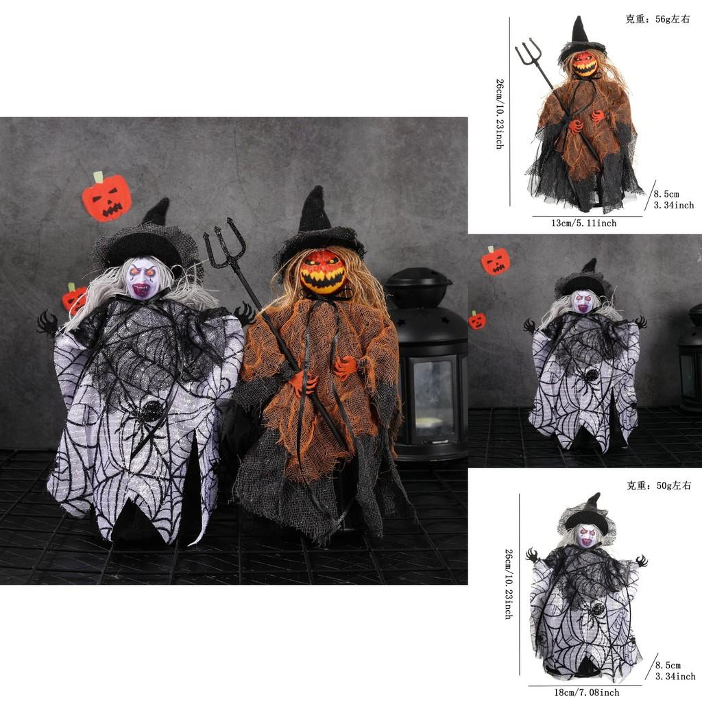 Halloween Ghost And Pumpkin Decor Figurine With Soft Material For Holiday Party Table Centerpiece