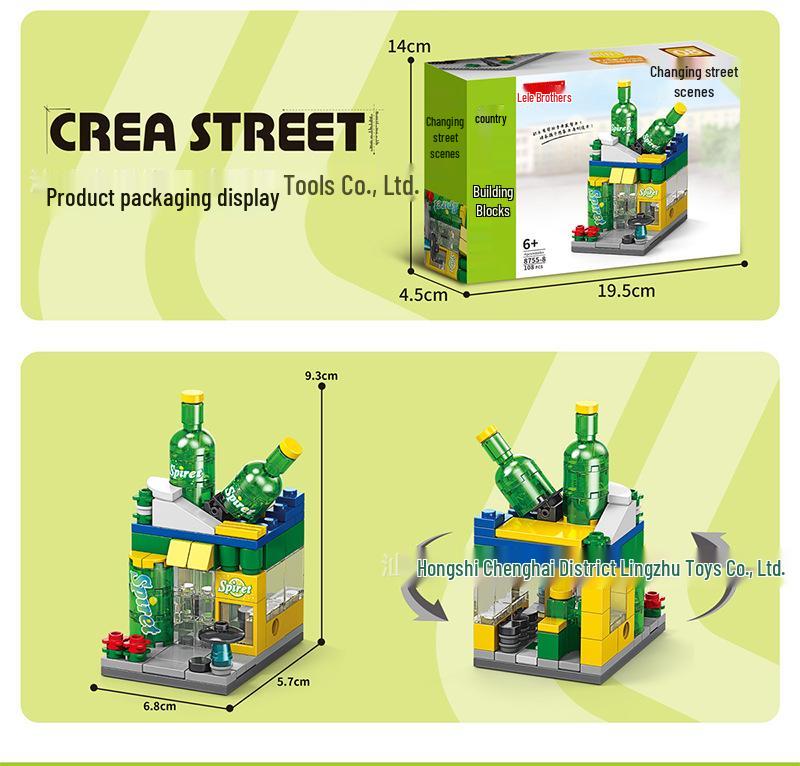Compatible Lego Street Scene Series DIY Small Blocks - Children's Educational Toy Gifts
