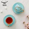 Yongfengyuan Madam Porcelain West Lake Blue 150ml Tea/Coffee Cup & Saucer Gift Set