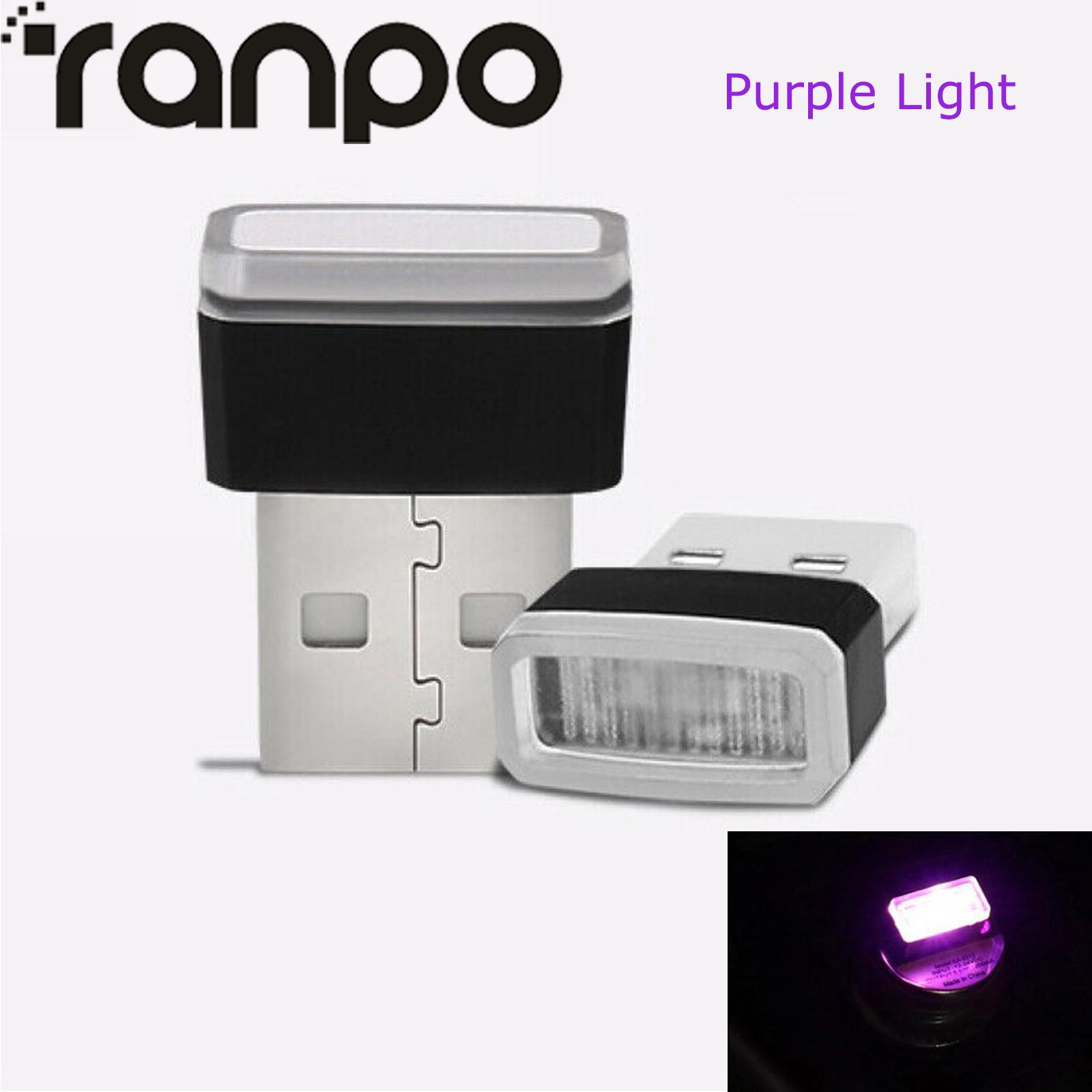 

10X Мини Гибкая USB светодиодная полоса освещения салона автомобиля Неоновая атмосфера Трубка Неоновая лампа 10pcs фиолетовый