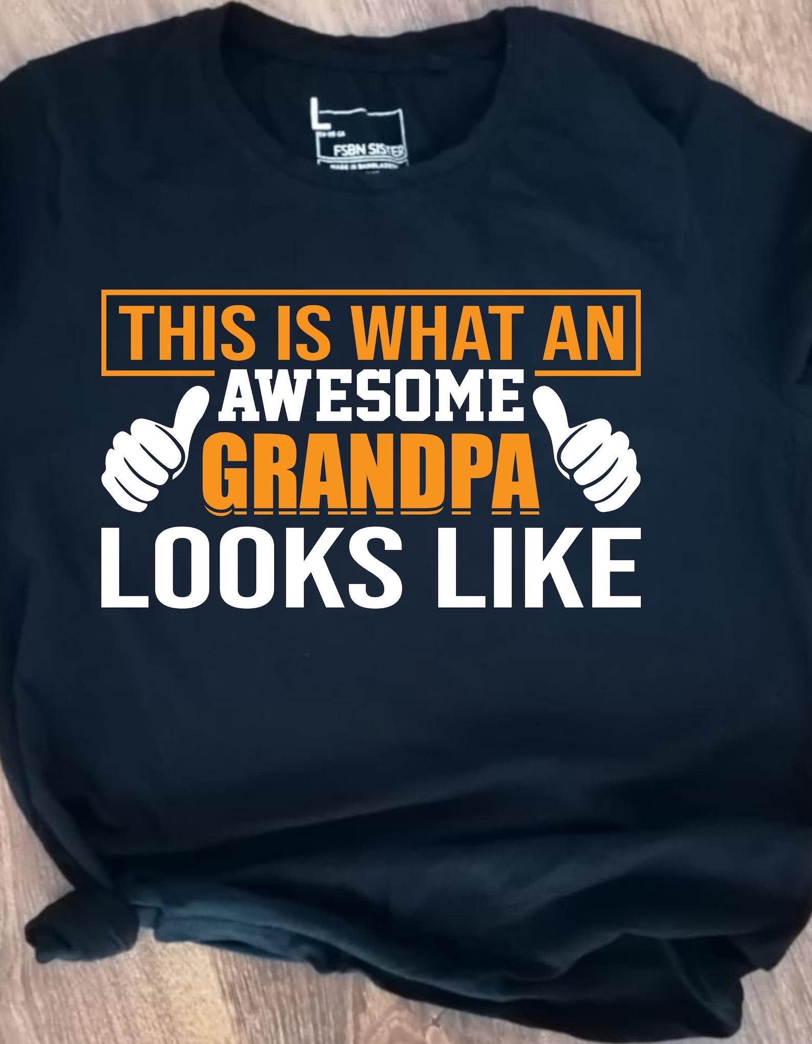 This is what an Awesome Grandpa Looks Like, grandpa tshirt, grandad shirt, grandfather tshirt, fun shirt L