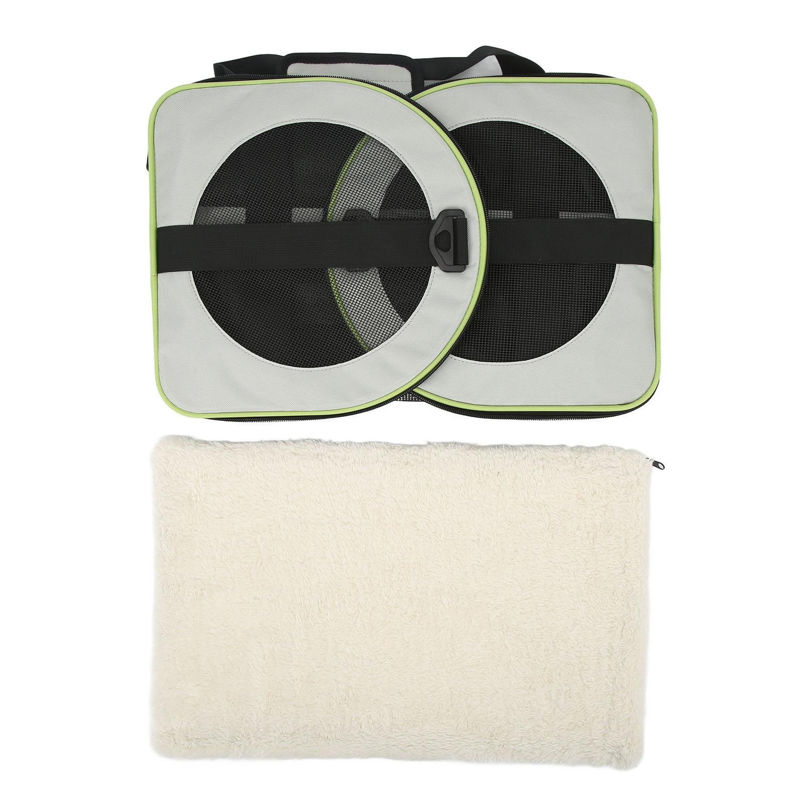 

Pet Travel Bag 600D Nylon Cat Dog Carrier Foldable Carrying Bag Adjustable Shoulder Strap Light Gray