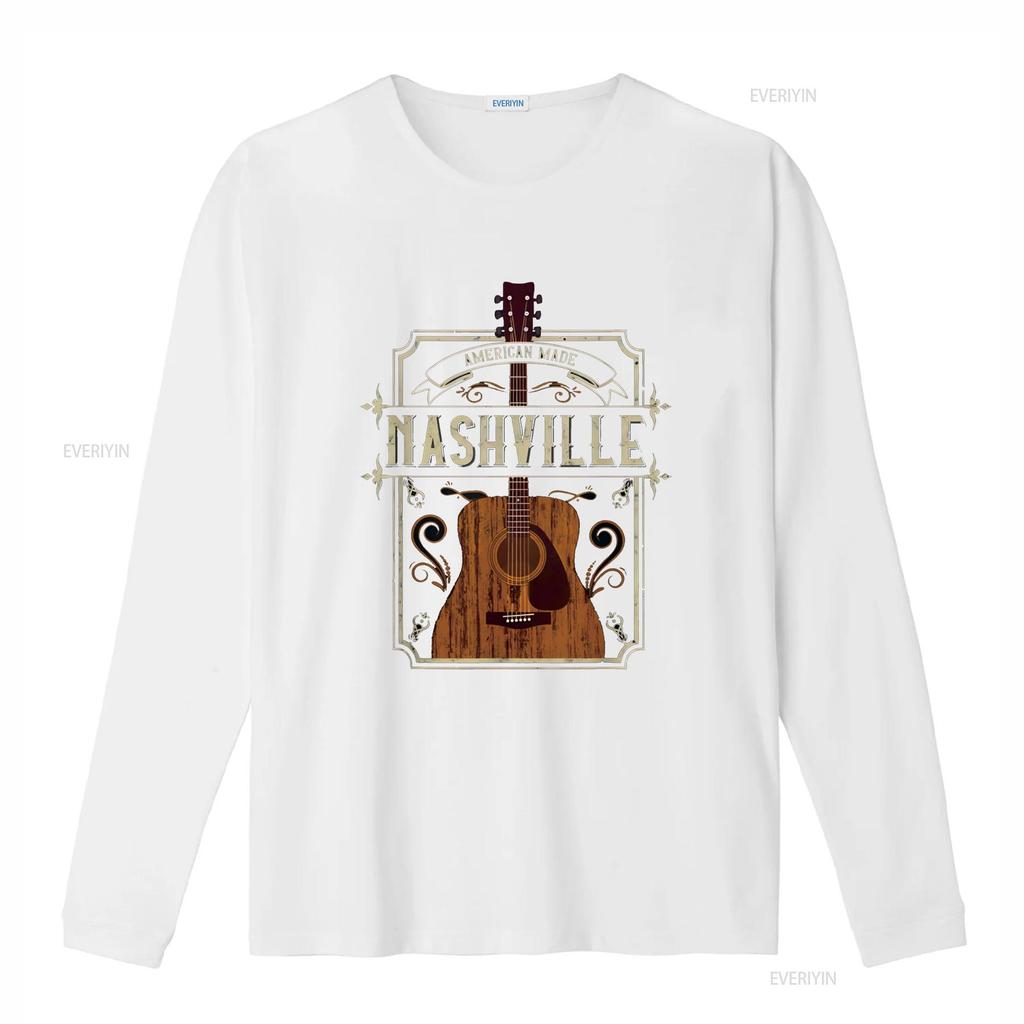 Vintage Guitar Nashville Womens T Shirt Black X Large vintage Washed Casual Breathable homme Versatile Unisex Stretched