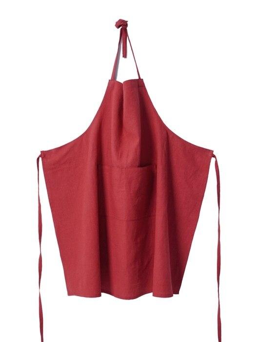 IMdesign APRON-WASHED LINEN, RED RED