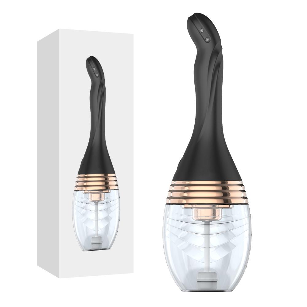Electric Silicone Anal Cleaner Enema Cleaning Container Vagina Douche Cleaner Enema Bulb Syringe Health Hygiene Sex Woman Man