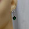 Cao Shi Exquisite AAA Teardrop Zircon Earrings: European & American Fashion Pear-Shaped Women's Earrings.