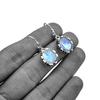 Natural Moonstone Dangle Earrings: 925 Sterling Silver Gemstone