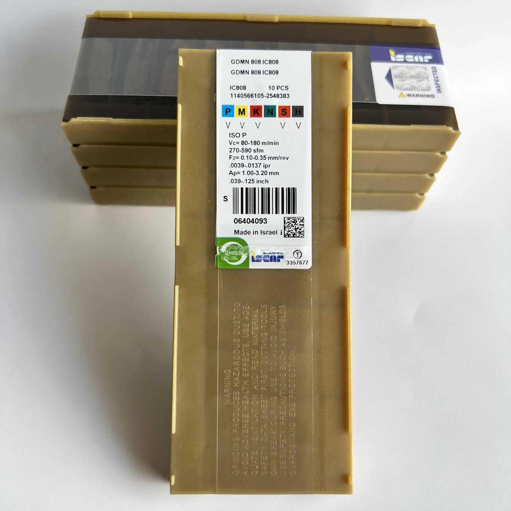 ISCAR / GDMN808 IC808 /Industrial indexable carbide inserts 10 Pcs