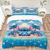 Stitch Island Adventure Print 3Pcs Bedding Setduvet Cover With 2 Bedropillowcase Home Birthday Gift