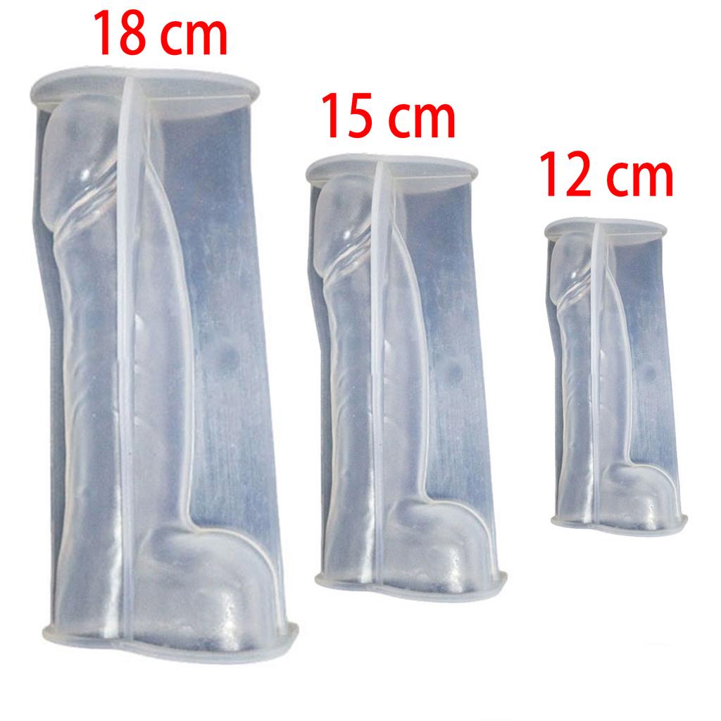 Men Penis Silicone Mold Reusable for Scented Candles Resin Crafting Supplies Adult Party Favors Transparent