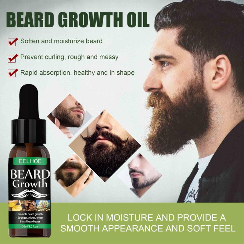 Ginger Beard Growth Essential Oil Facial Hair Thicker Faster Anti-hair Loss Products Follicles Nourish Enhancer Men Beard Care