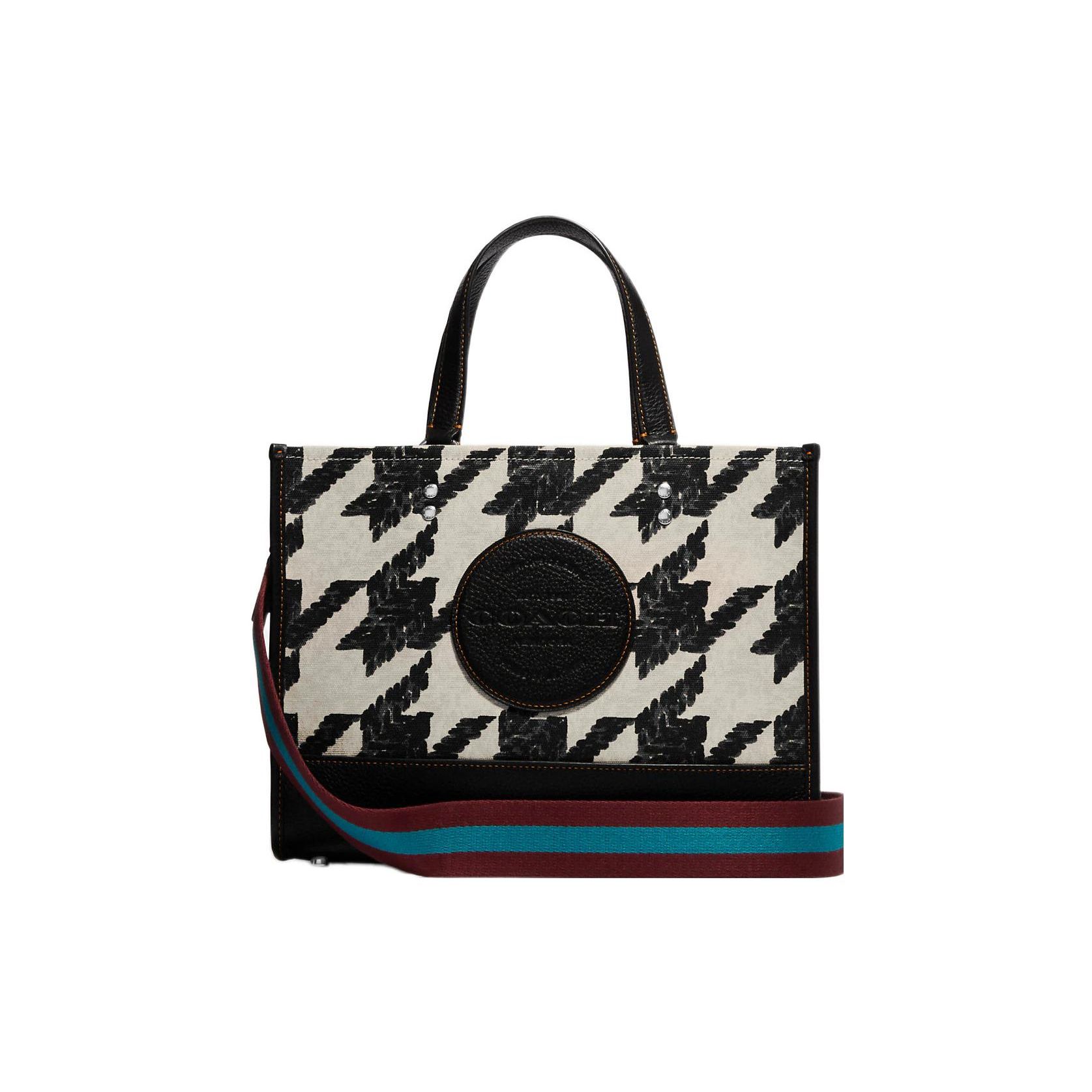 

Coach Dempsey Carryall With Houndstooth Print And Patch CJ622-SVVRW Basic Set (Bag+Dust Bag)