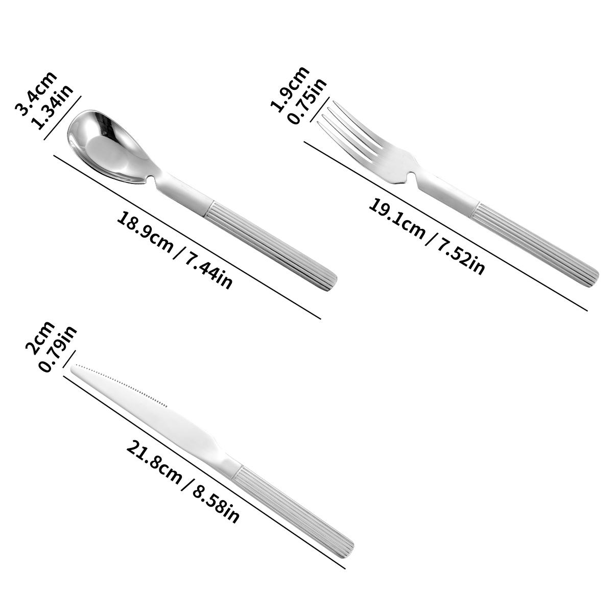 

WORTHBUY Набор портативных столовых приборов для кемпинга и пикника с сумкой, ложка из нержавеющей стали, вилка, нож, соломинка, кухонная посуда, подвесная чашка, ложка