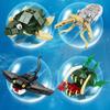 Creative Ocean World Animal Building Block Model Lobster Whale Dolphin Turtle Animal Small Particle Educational Assembly Toy
