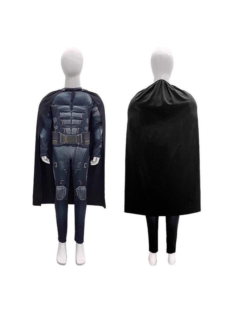 Kids' Halloween Cosplay Costume: Muscle Batman and Superman Jumpsuit Set