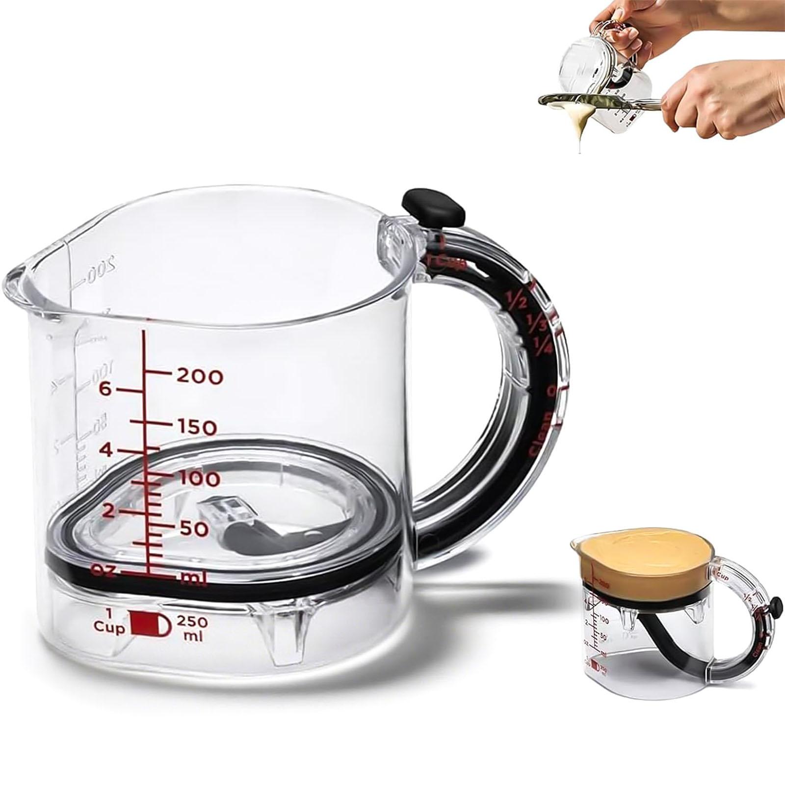 

4-in-1 Adjustable Measuring Cup All One Multifunctional With Scraper Seal Base Space Saving Easy To Clean For Cooking Baking One Size